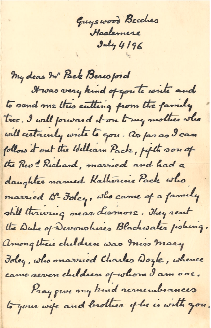 The letter which was typed out above